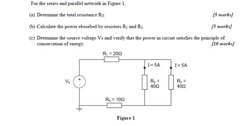 Solved For The Series And Parallel Network In Figure Chegg