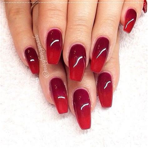 Unhas Degrade 72 Cultura Moda E Bem Estar Red Acrylic Nails