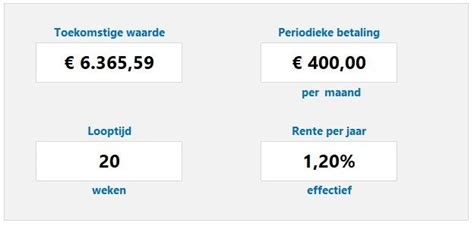 Toekomstige Waarde Berekenen Kostprijscalculatie