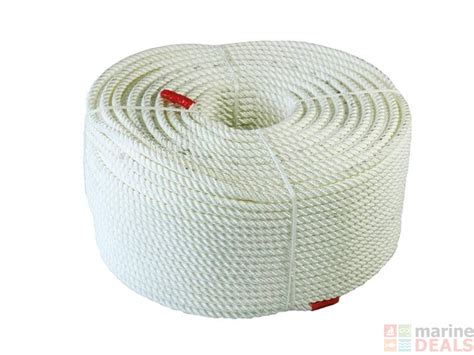 Buy Bridon Nylon 3 Strand Rope White 20mm Sold Per Metre Online At