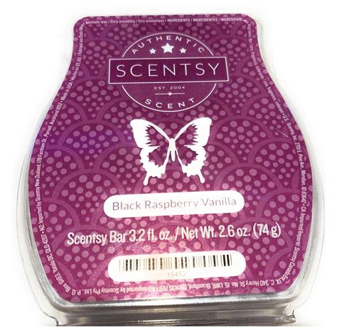 Scentsy Black Raspberry Vanilla Wickless Candle Tart Warmer Wax 3 2