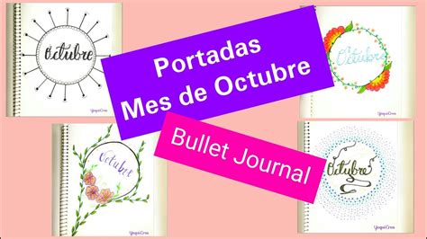 Portadas Para El Mes De Octubre Bullet Journal Youtube