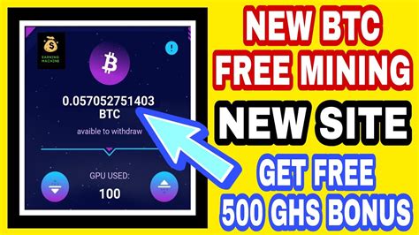 New Free Btc Mining Website Lunched Get Ghs Free Bonus