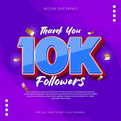 Premium Vector Vector Banner Thank You For 10k Social Media Followers