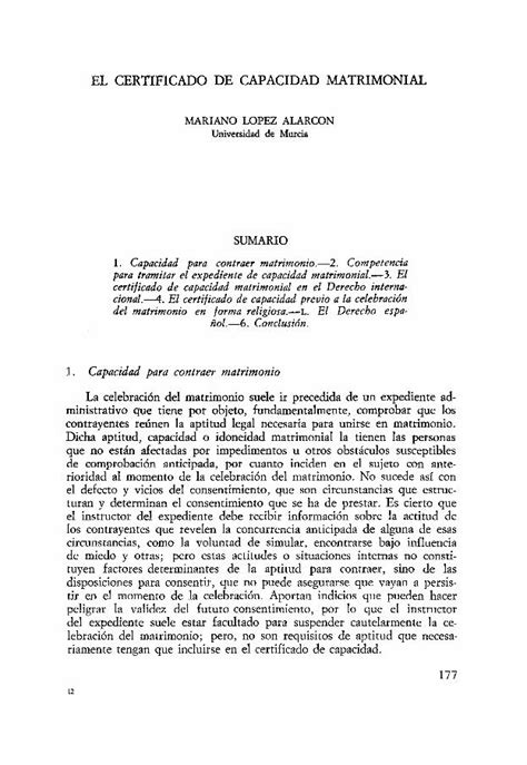 PDF EL CERTIFICADO DE CAPACIDAD MATRIMONIAL BOE Es DOKUMEN TIPS