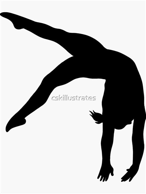 Simone Biles Silhouette Gymnast Sticker For Sale By Cskillustrates