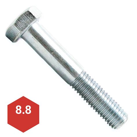 M X Mm Zinc Plated Hex Head Cap Screw Grade K L Jack