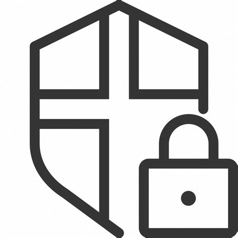 Firewall Lock Protection Secure Security Shield Icon Download On