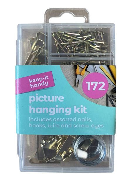 X Picture Hanging Kit Brass Nail Wire Set Wall Art Photo Frame