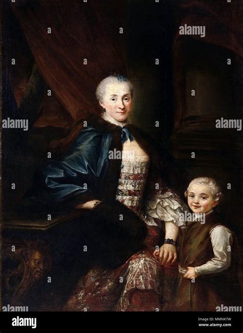 Portrait Of Konstancja Poniatowska With Her Son Micha Circa