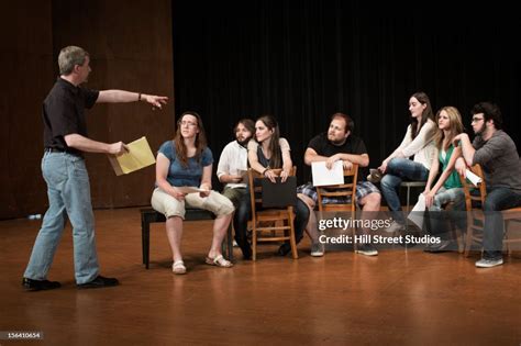 Actors Rehearsing On Stage High Res Stock Photo Getty Images