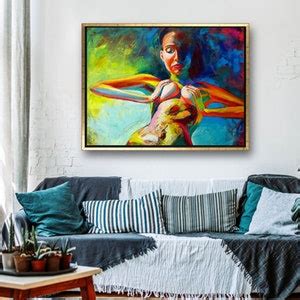 Female Nude Original Acrylic Painting On Canvas Big Size Erotic