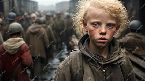Premium Ai Image Children Of War Hd 8k Wallpaper Stock Photographic