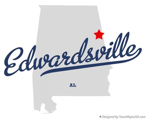 Map Of Edwardsville Al Alabama