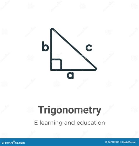 Trigonometry Outline Vector Icon Thin Line Black Trigonometry Icon