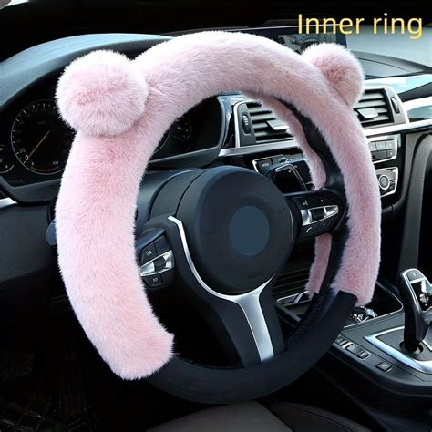 New Car Steering Wheel Cover Universal Plush Studded Fashion Winter Car