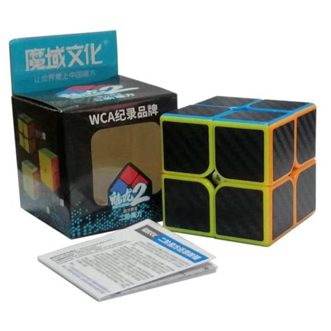 MoFang JiaoShi MeiLong 2x2x2 Speed Rubik S Cube MF8861 Carbon Fiber