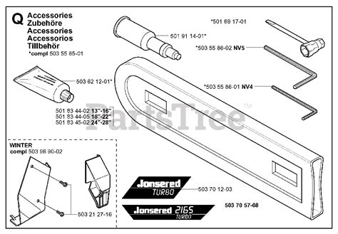 Jonsered 2165 Jonsered Chainsaw 2002 01 ACCESSORIES Parts Lookup