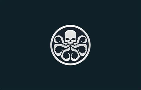 Обои skull logo symbol Marvel comic tentacles Hail Hydra на