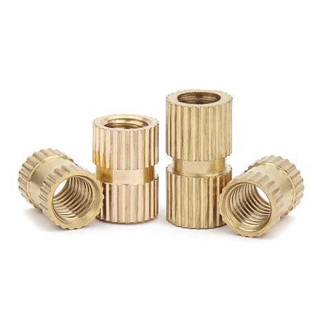 Pcs M Mm Mm Female Thread Knurled Brass Threaded Insert Embedment