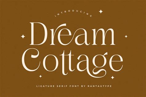 Dream Cottage Schriftart Von Rantautype Creative Fabrica