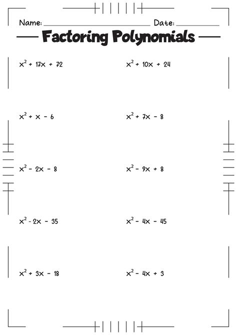 Factoring Worksheets Algebra Ii Free Pdf At Worksheeto