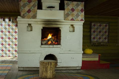 Old Russian Oven With A Tong And A Shovel For Bread Stock Image Image