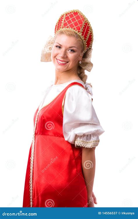 Mujer En El Traje Tradicional Ruso Imagen De Archivo Imagen De Viejo