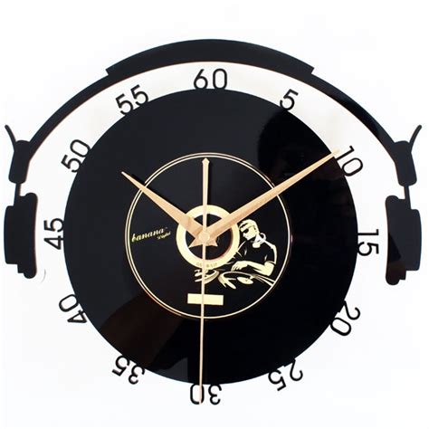 New Creative Novelty Living Room Vintage Retro Vinyl Wall Clock Music