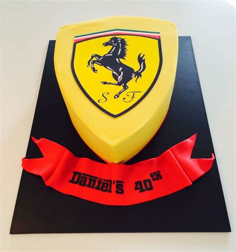 Ferrari Logo Cake Flavour Limoncello Happy 40th Birthday Daniel