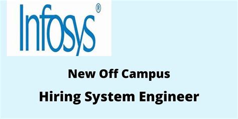 Infosys Hiring For System Engineer Role