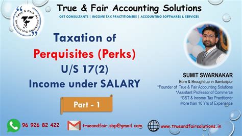 Taxation Of Perquisites Income Under The Head SALARY U S 17 2 Part 1