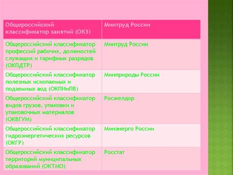 Общероссийские классификаторы технико-экономической и социальной ...