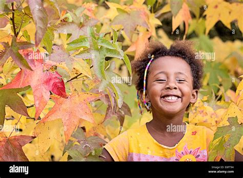 Portrait Of A Smiling Girl Stock Photo Alamy