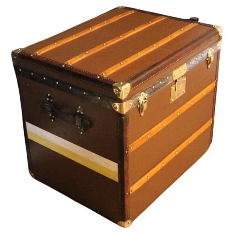 Excelsior Slatted Oak Trunk Patented 1868 Steamer Trunk For Sale At