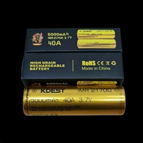 Jual Baterai 21700 Authentic 100 By Kdest 5000mah 40A Shopee Indonesia