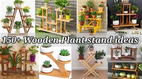 Indoor And Outdoor Wooden Plants Stand Design Ideas Wooden Plant