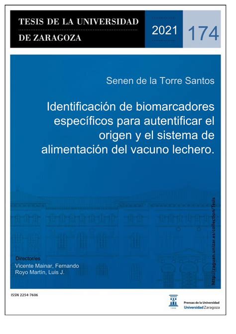 Pdf Identificación De Biomarcadores Específicos Para Dokumentips