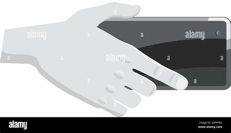 Hand Holding Mobile Phone Icon Stock Vector Image And Art Alamy