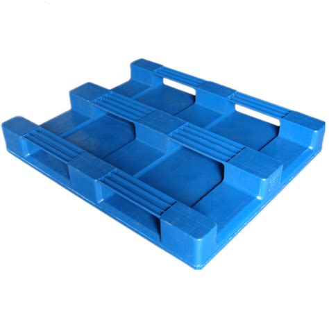 China Closed Surface 3 Runner Pure HDPE Plastic Pallets For Warehouse