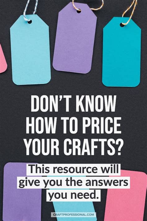 How To Price Crafts For Profit Craft Pricing Things To Sell Diy