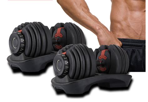 48kg Adjustable Dumbbell Set Home GYM Exercise Equipment Weight 2x24kg ...