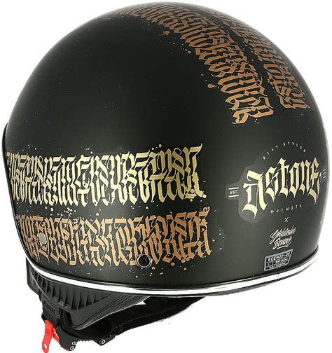 Demi Jet Motorcycle Helmet Custom Astone Minijet Tattoo Abstract