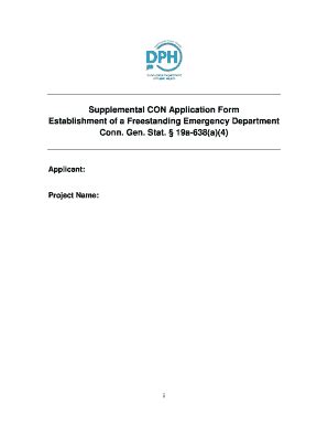 Fillable Online Ct Example Of A Con Application Packet Ct Gov Ct