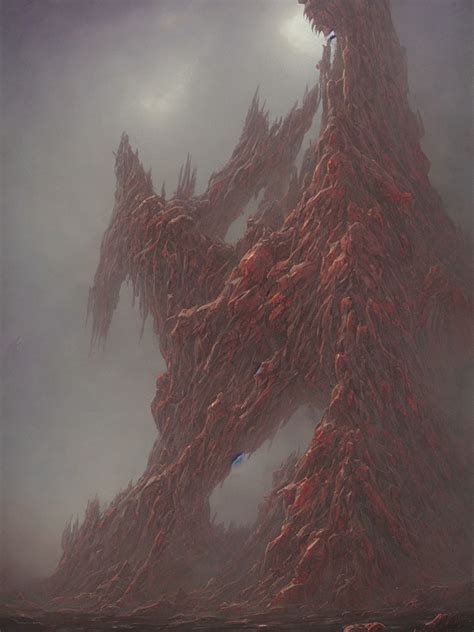 KREA Painting Of An Enormous Abyssal Cosmic Horror Creature