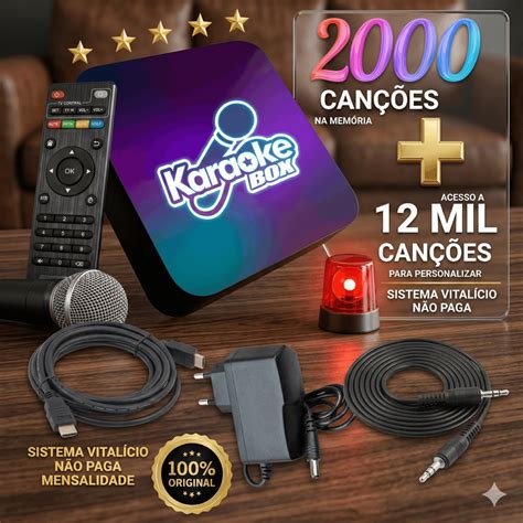 Karaoke Com Pontuação - Karaoke Box Videoke Com Pontuação +2Mic + 2000 Canções + 12Mil Musicas ...
