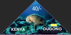 Stamp: Dugong (Dugong dugon) Conservation (KenyaCol:KE 2022.10.07