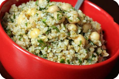 Nirvanas Kitchen Lebanese Chickpea And Bulgur Salad