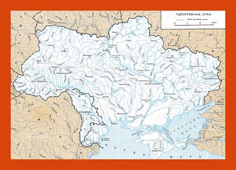 Rivers map of Ukraine in ukrainian | Maps of the Ukraine | Maps of Europe | GIF map | Maps of ...