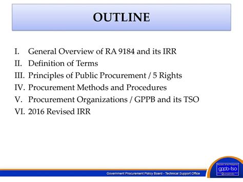 General Overview Of Ra 9184 Procurement Organizations And Ppt Download